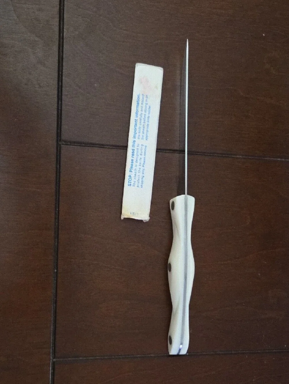 Cutco White Serrated Trim Knife With Pearl Handle